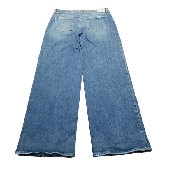 Paige Sasha Jeans Women Size 33 Tall Wide Leg Blue Stretch Denim New NWT (35x34) - Picture 3 of 7
